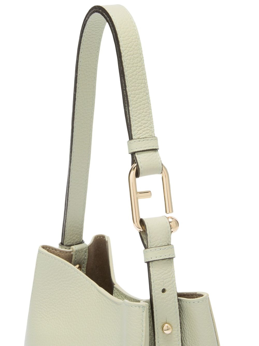 mini Nuvola buckle-fastening leather bucket bag - 5