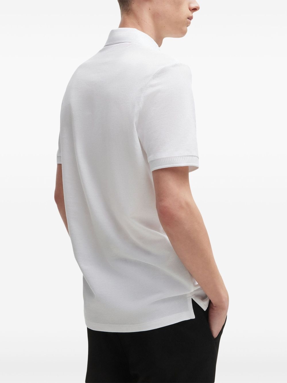 logo-appliqué cotton polo shirt - 4