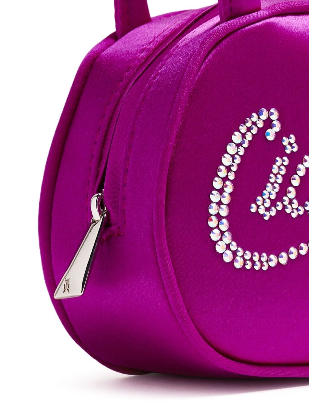 logo-embellished satin shoulder bag - 3
