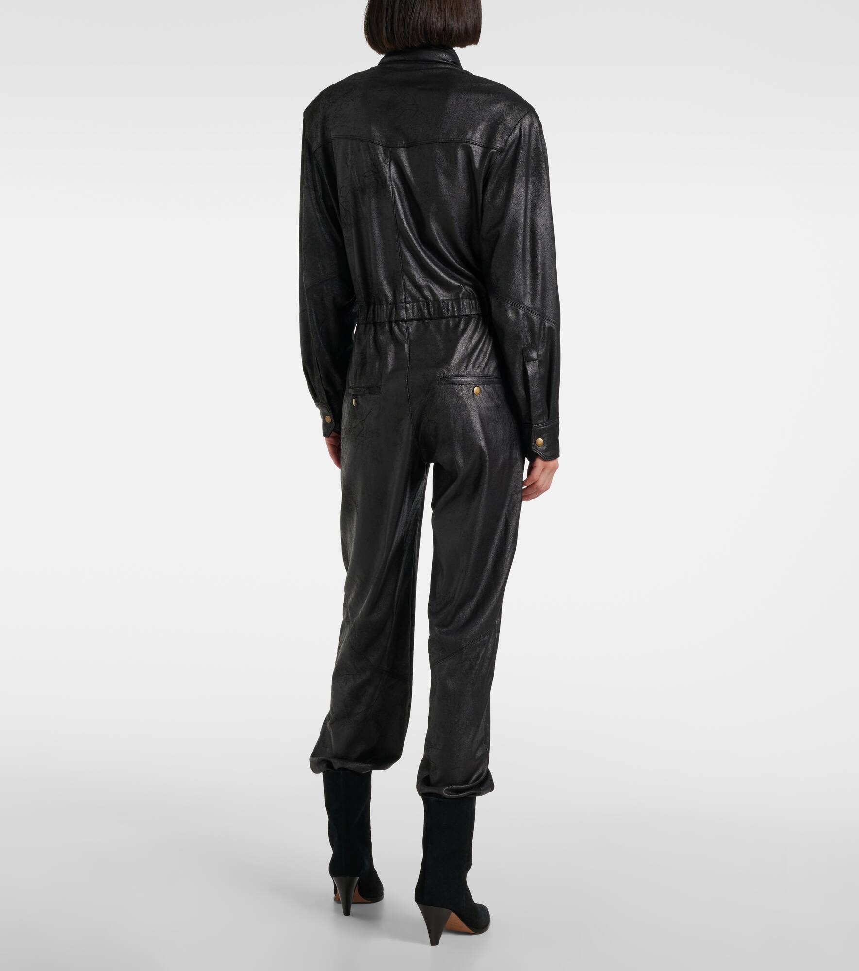 Faux leather jumpsuit - 3