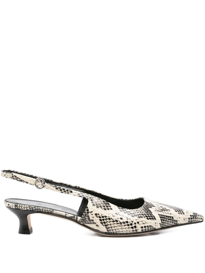 40mm snakeskin slingback pumps 1