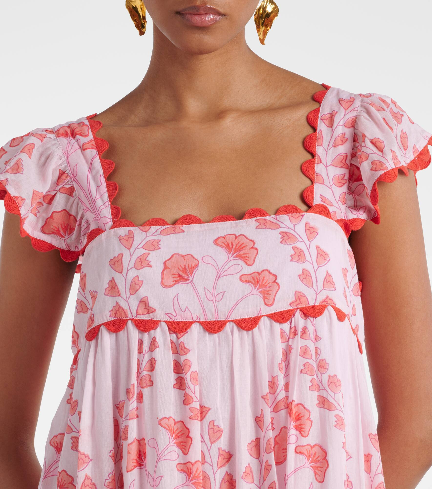 Printed cotton minidress - 4