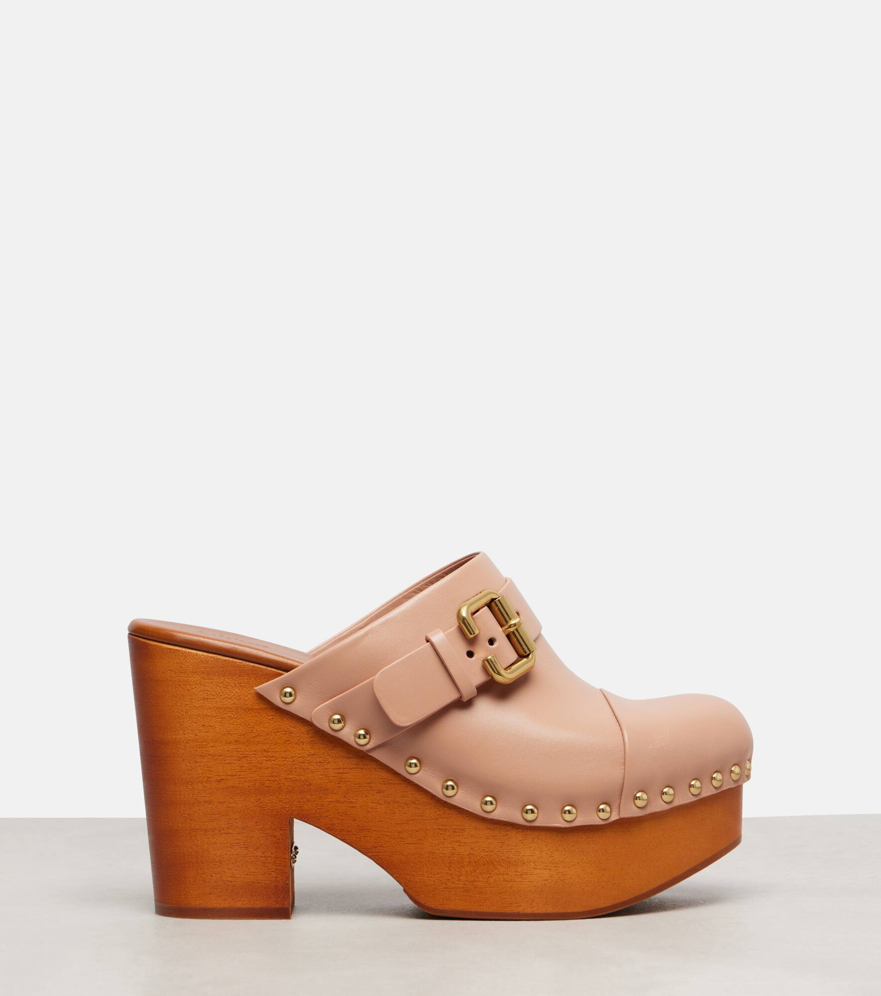 Jeannette 80 studded leather clogs - 4