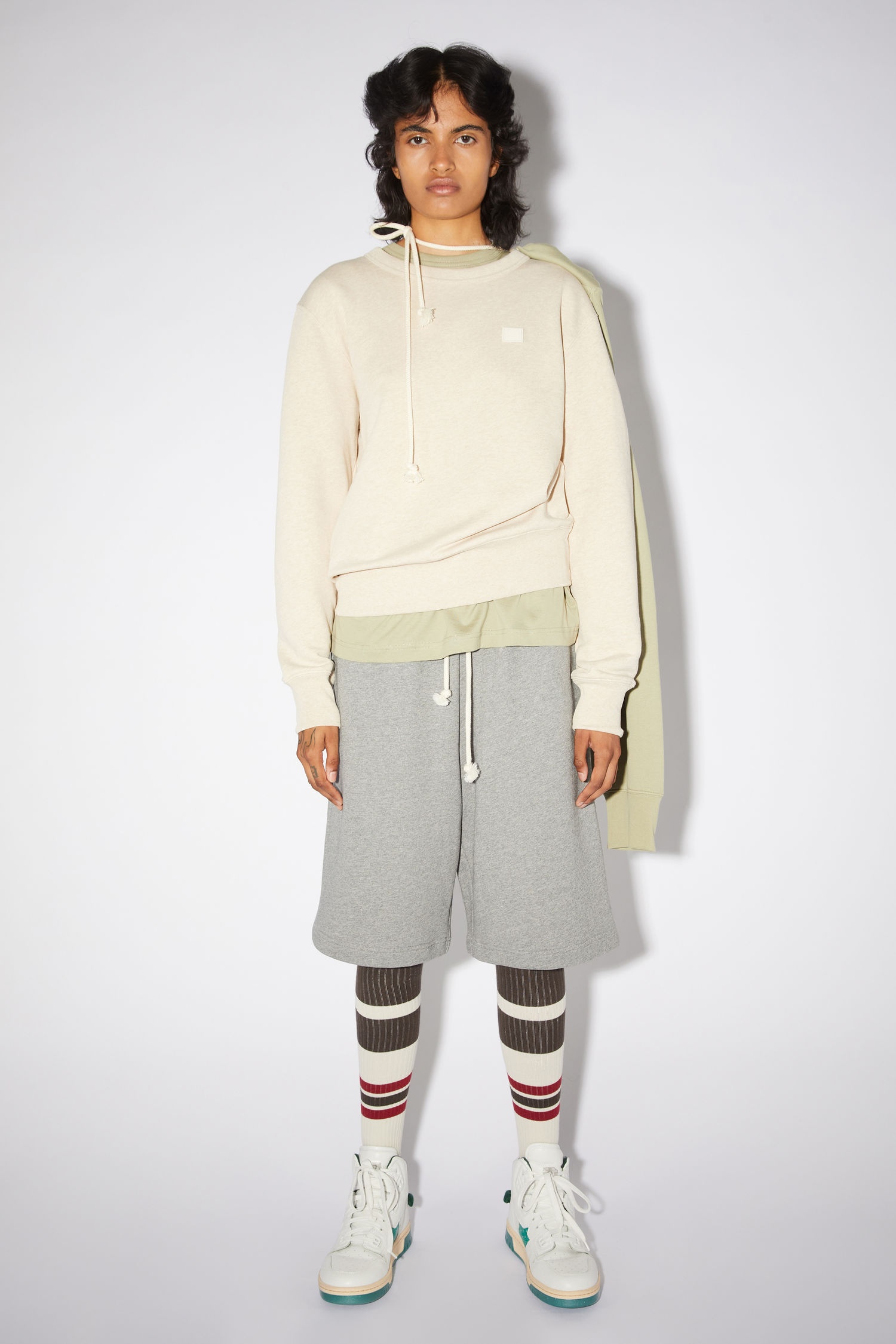 Crew neck sweatshirt - Oatmeal melange - 2