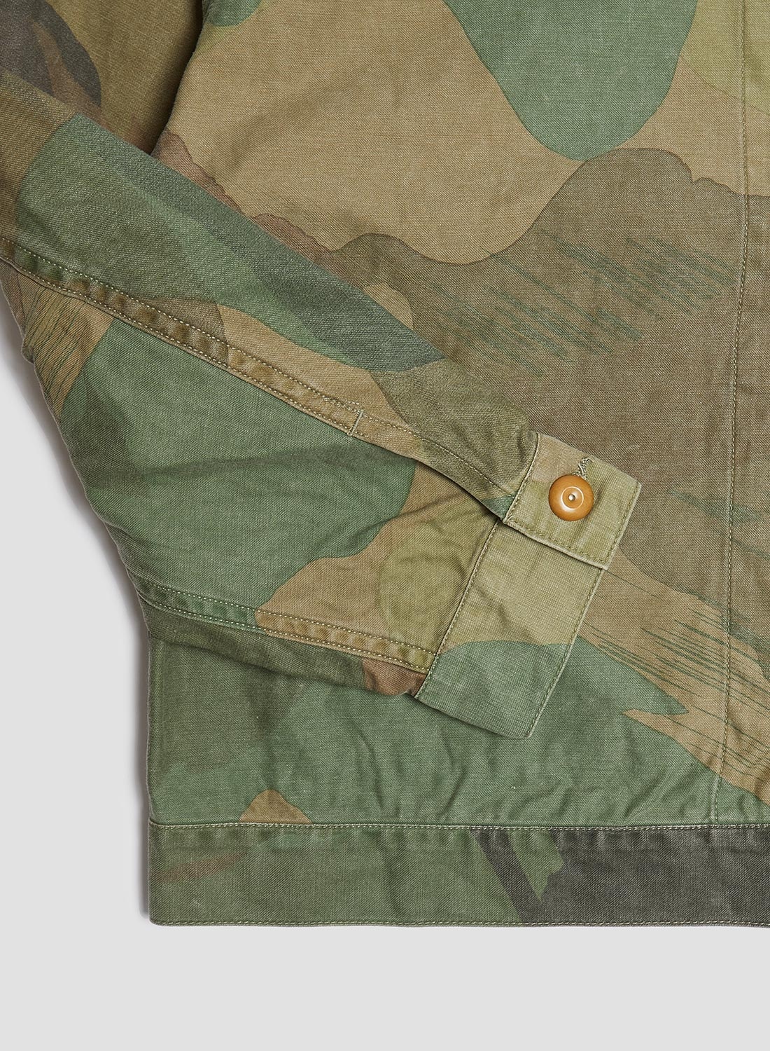 French Work Short Jacket Fade Camo in Green - 5