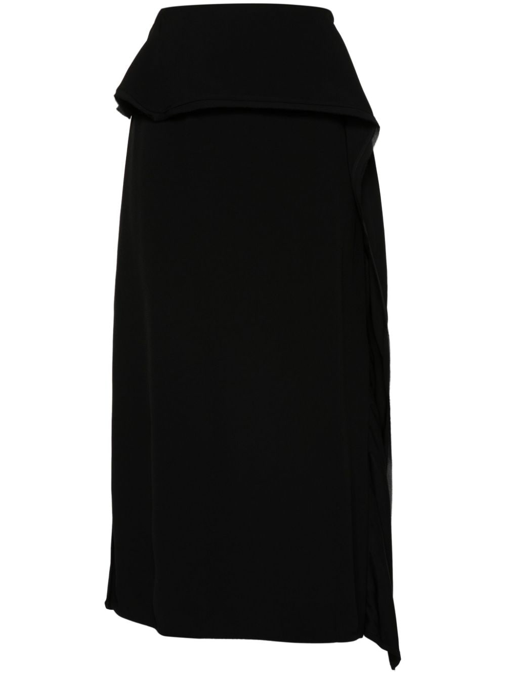 Danica draped-detail midi skirt - 1