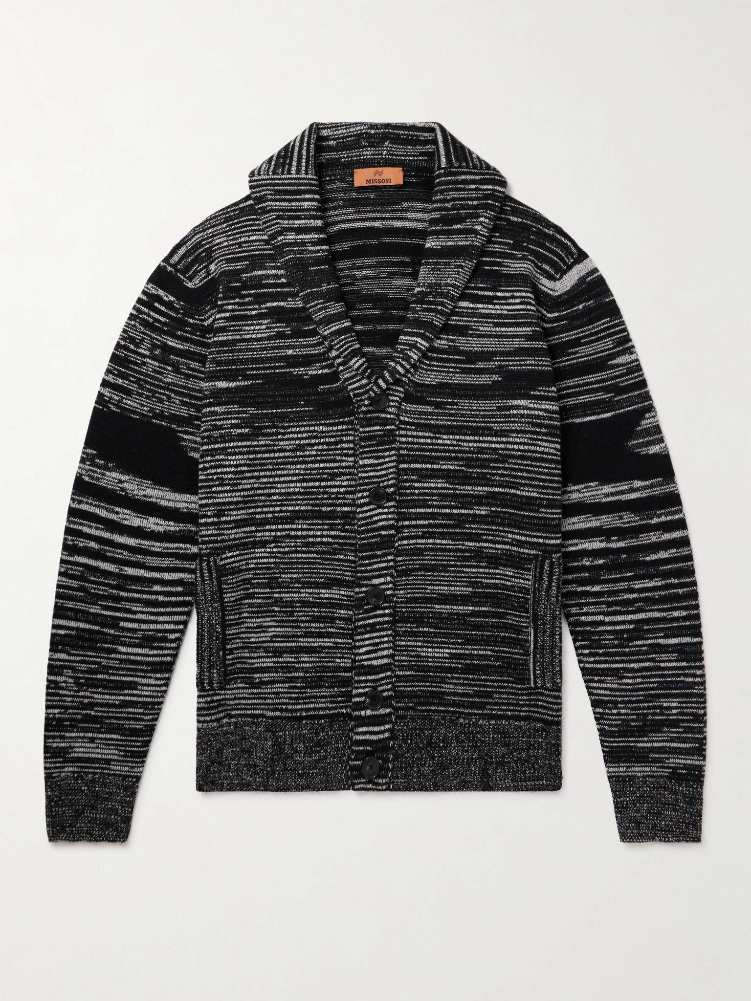 Shawl-Collar Space-Dyed Cashmere Cardigan - 1