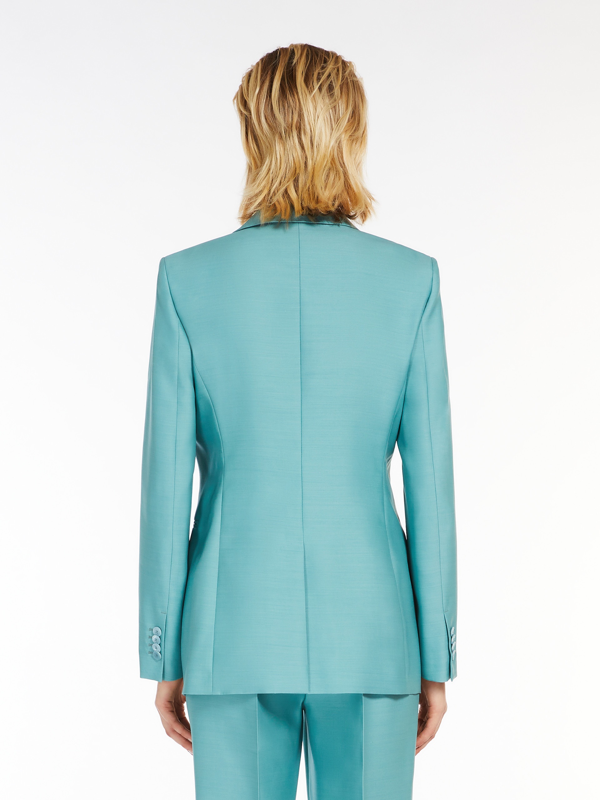 Max Mara AVORIAZ Wool and silk duchess satin blazer | REVERSIBLE