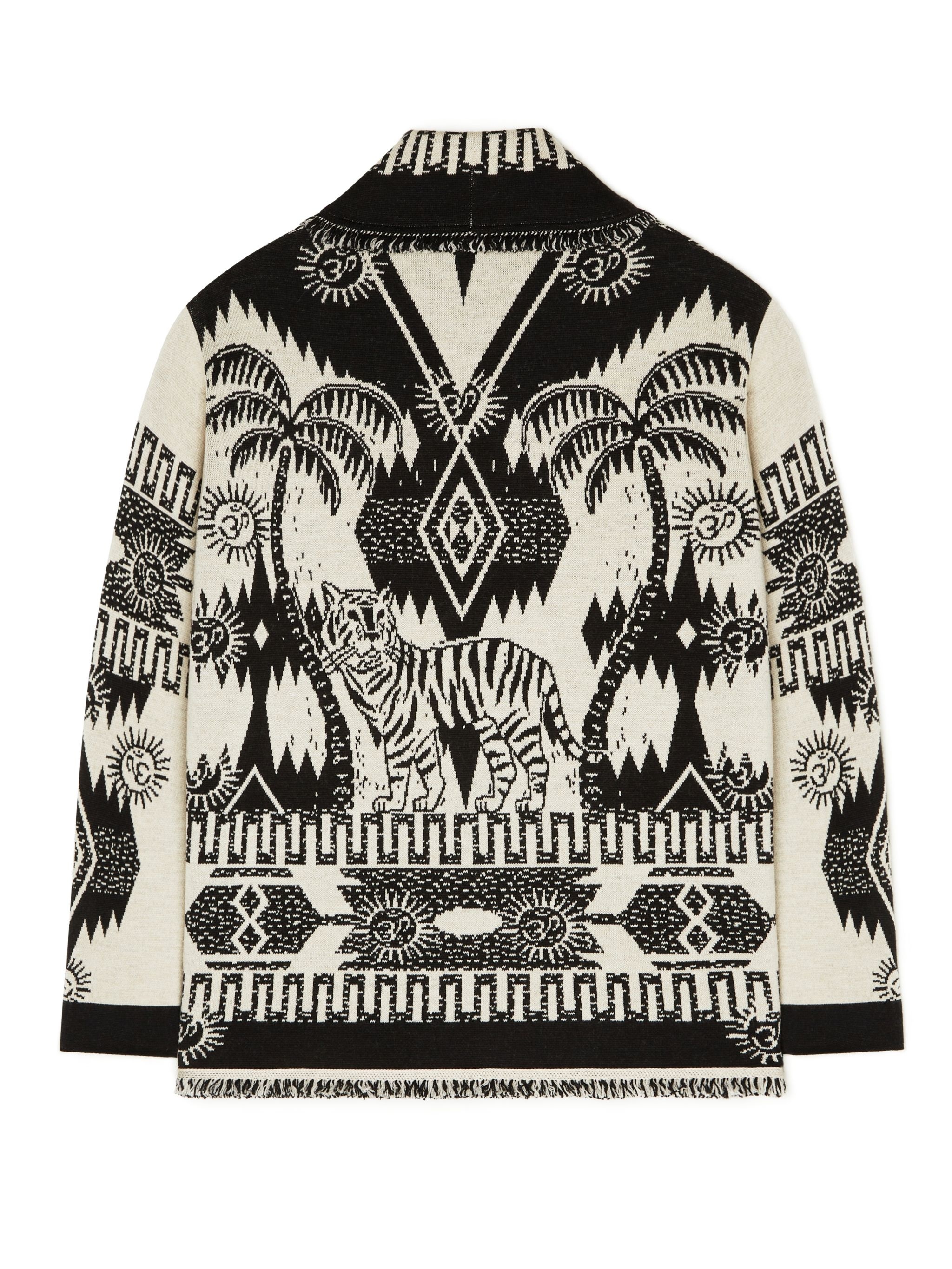 Wood Block Ibrid Jacquard Cardigan - 2