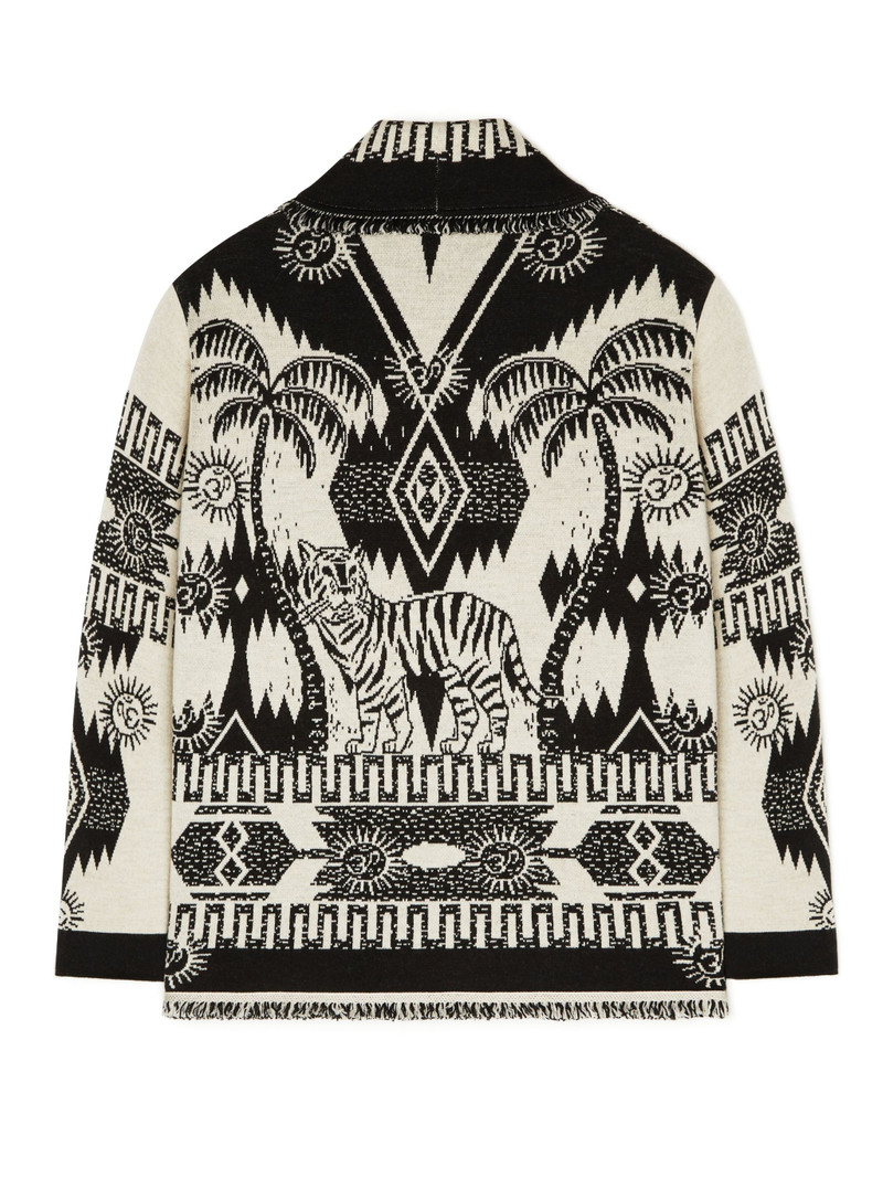Alanui Wood Block Ibrid Jacquard Cardigan outlook