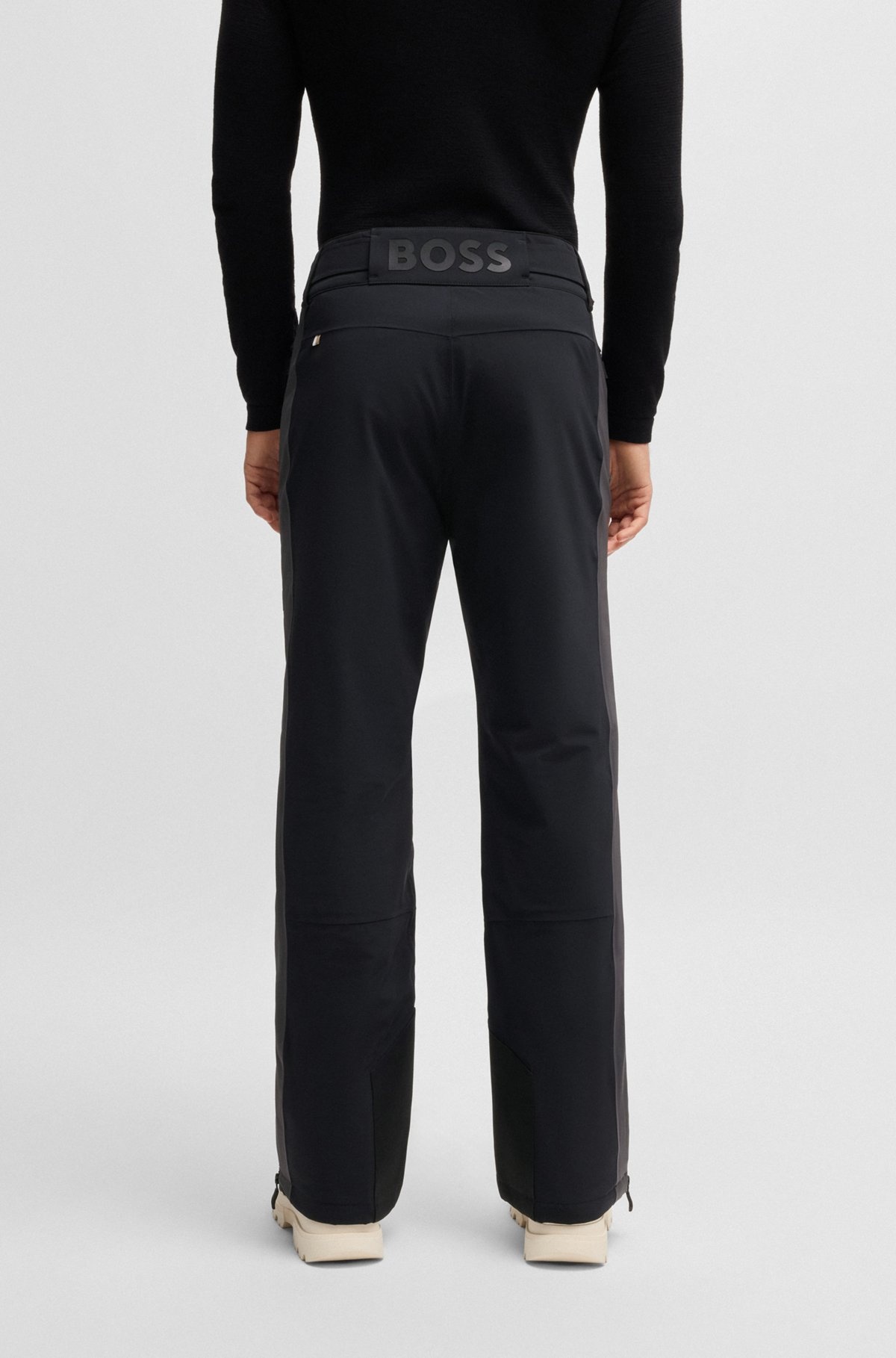 BOSS SKI WATER-REPELLENT TROUSERS IN FLEECE-BONDED FABRIC - 4