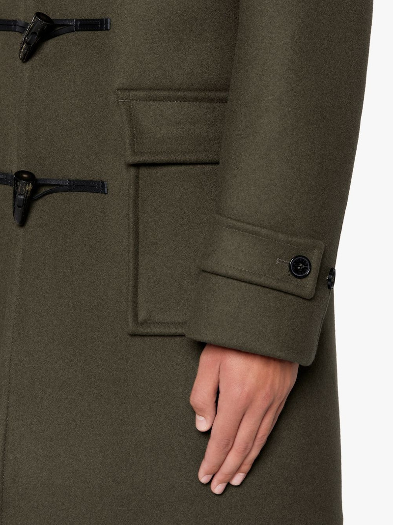WEIR DARK OLIVE WOOL DUFFLE COAT | GM-013S 6