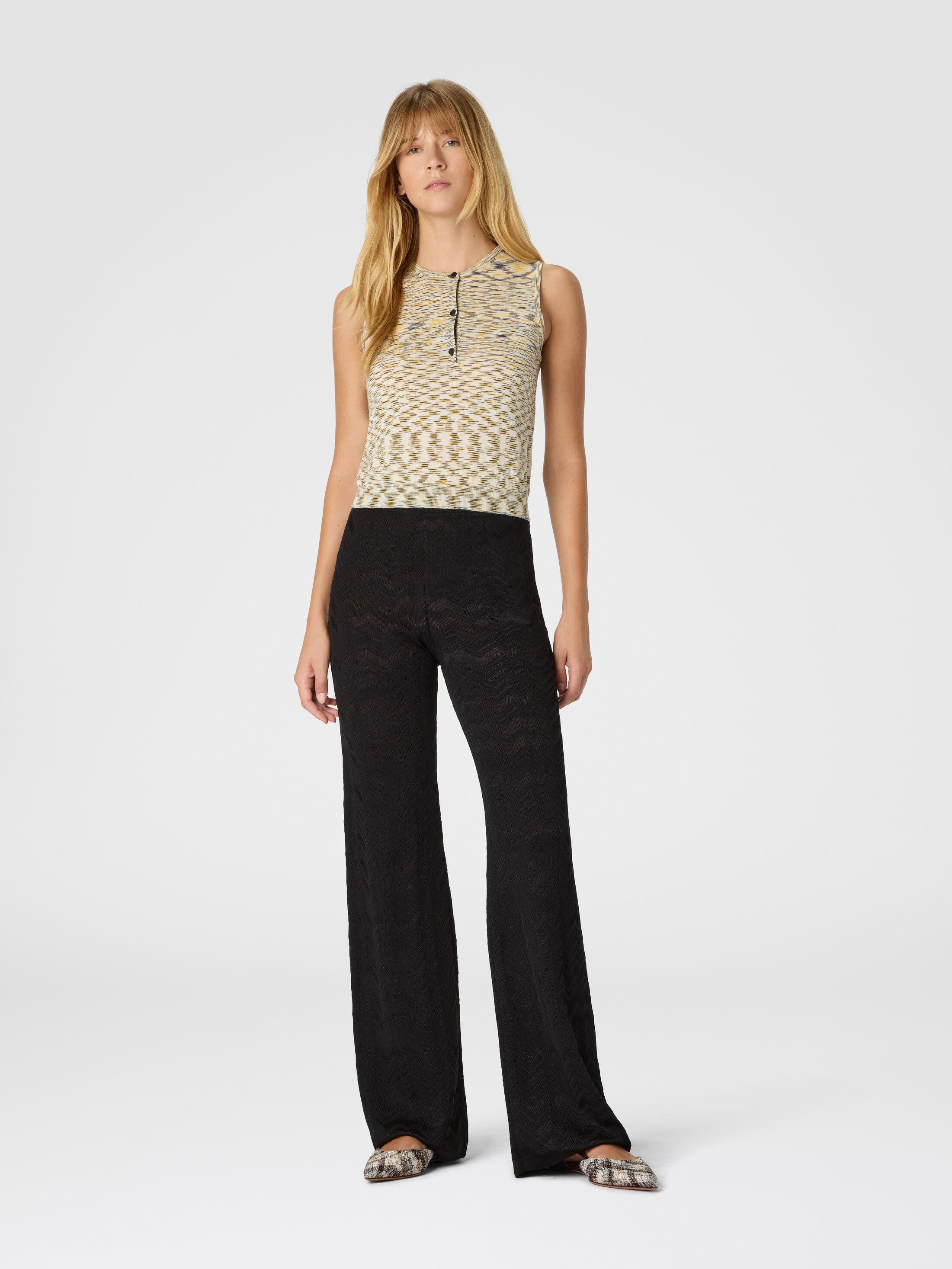 Missoni Straight Long Pants In Chevron Pattern in Black at Nordstrom - 2