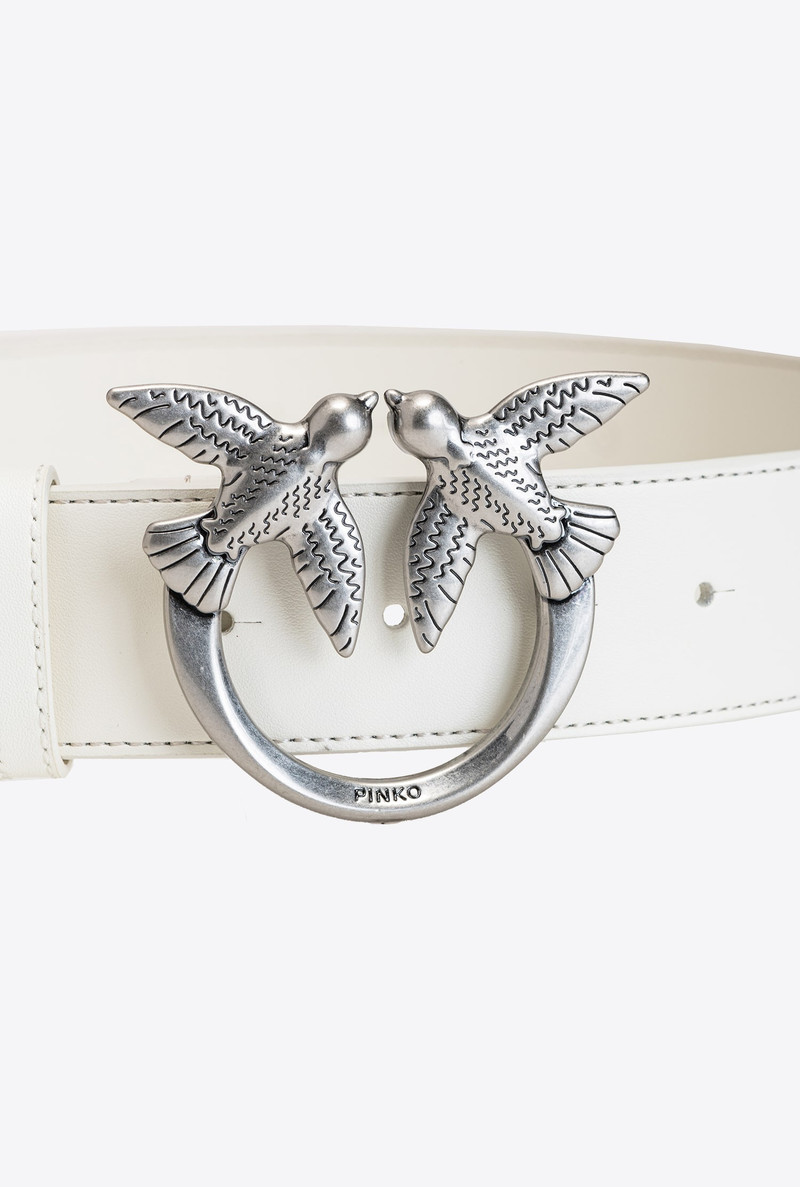 PINKO LOVE BIRDS LEATHER BELT outlook