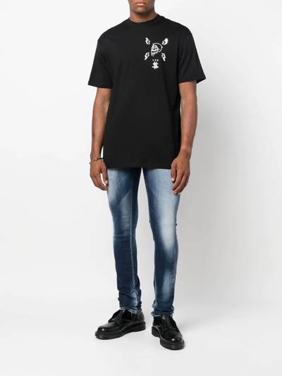 PHILIPP PLEIN skull-print cotton T-shirt outlook