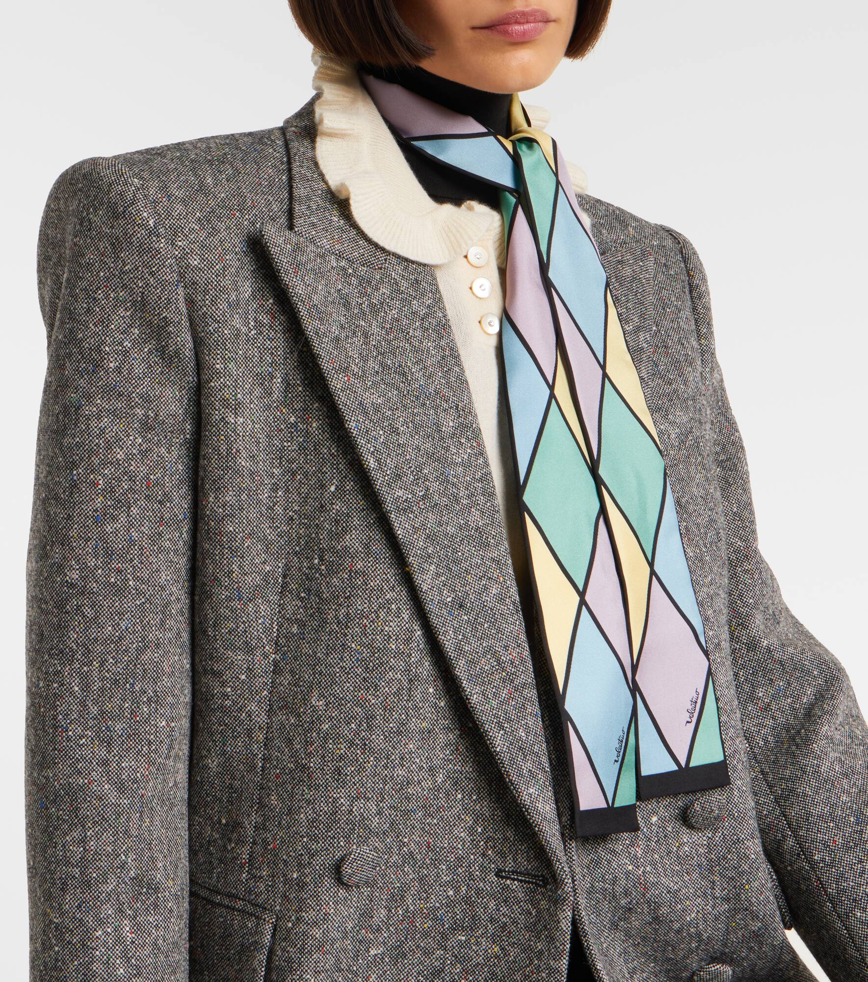Rhombelle printed silk scarf - 3