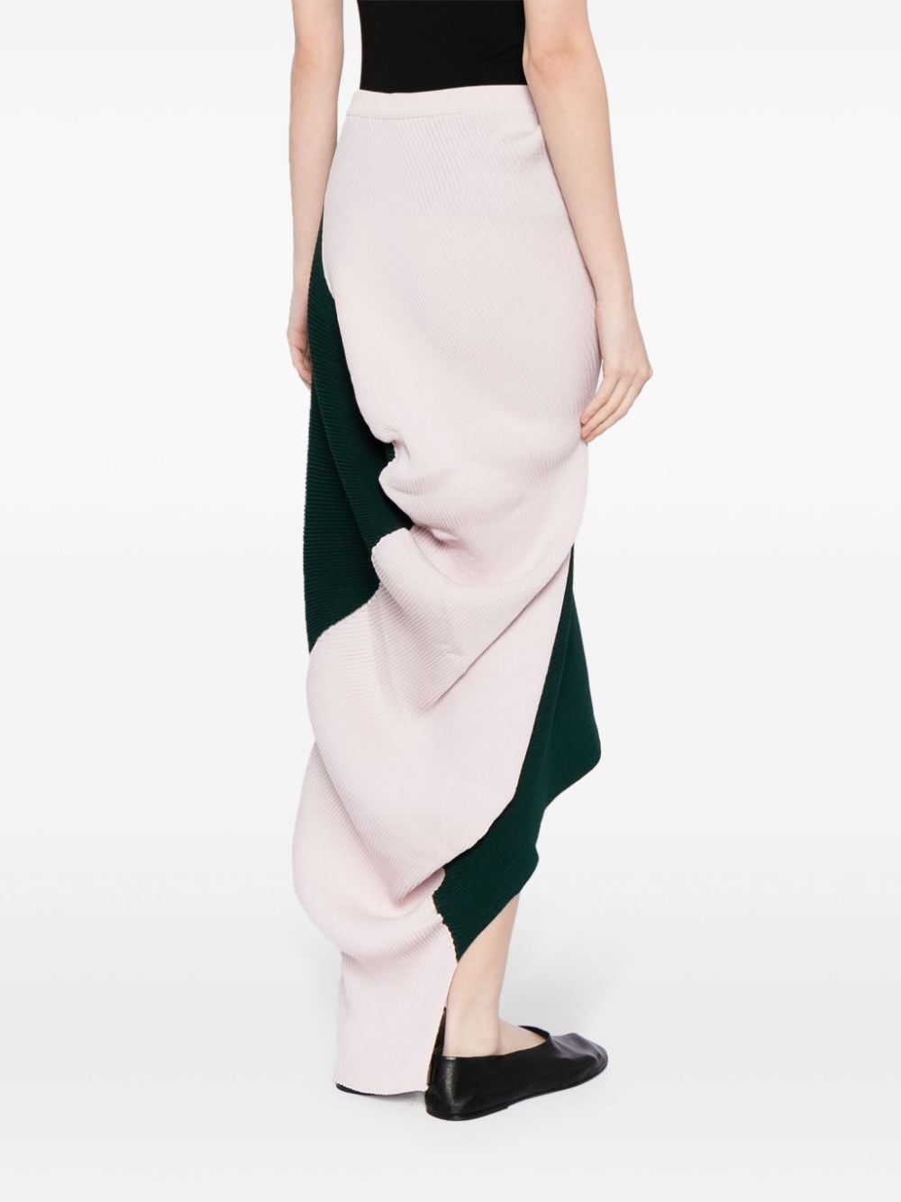 ISSEY AERATE MIDI SKIRT PINK GREEN - 4