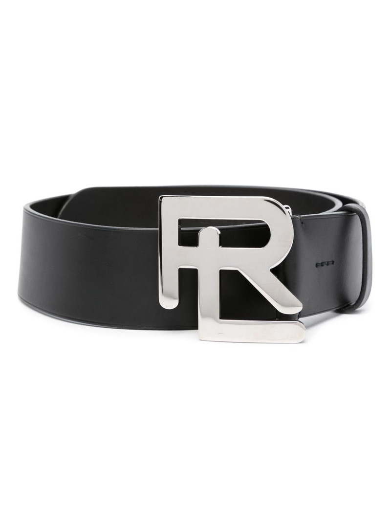 logo-lettering leather belt 1