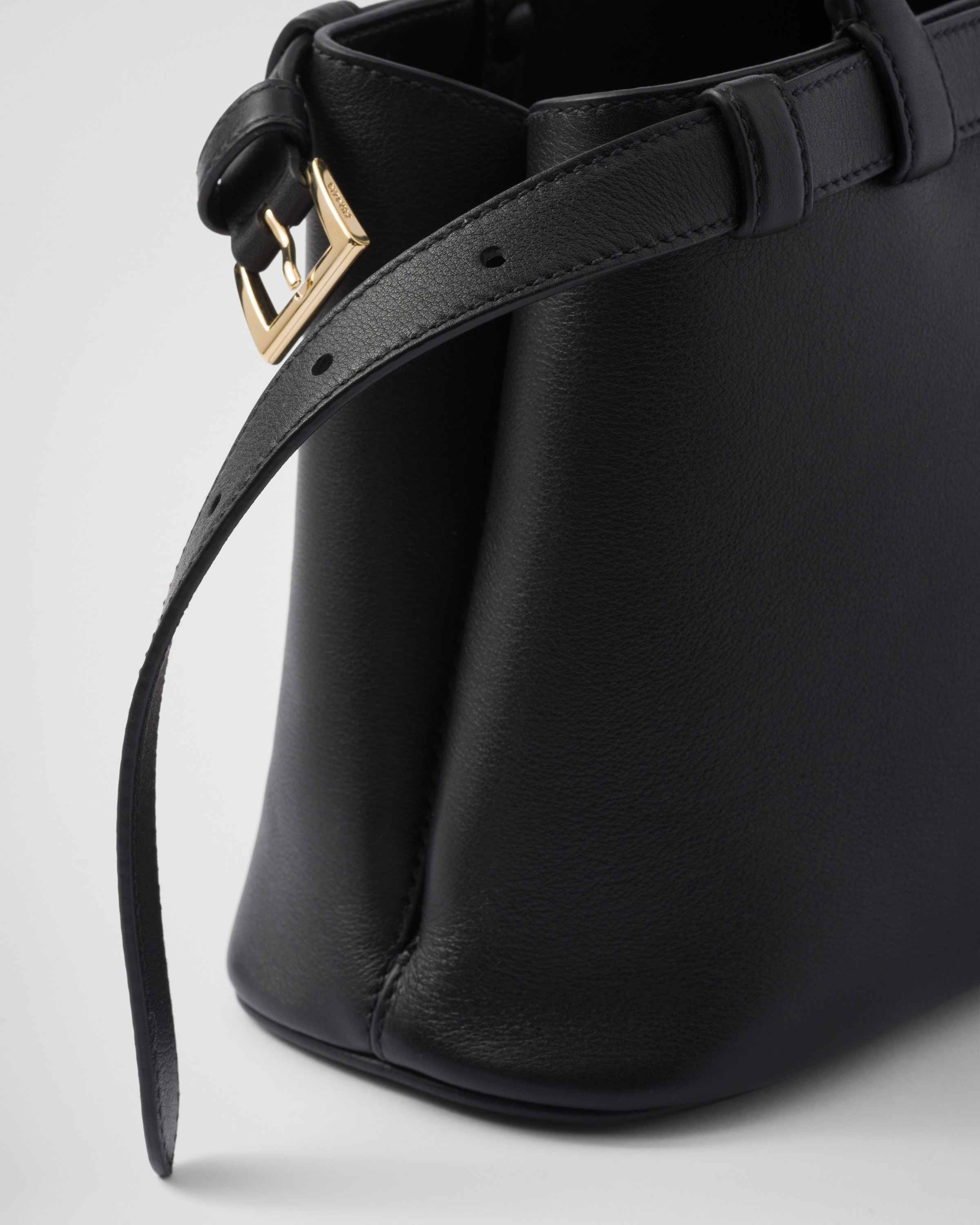 Prada Buckle small leather handbag with double belt - 5