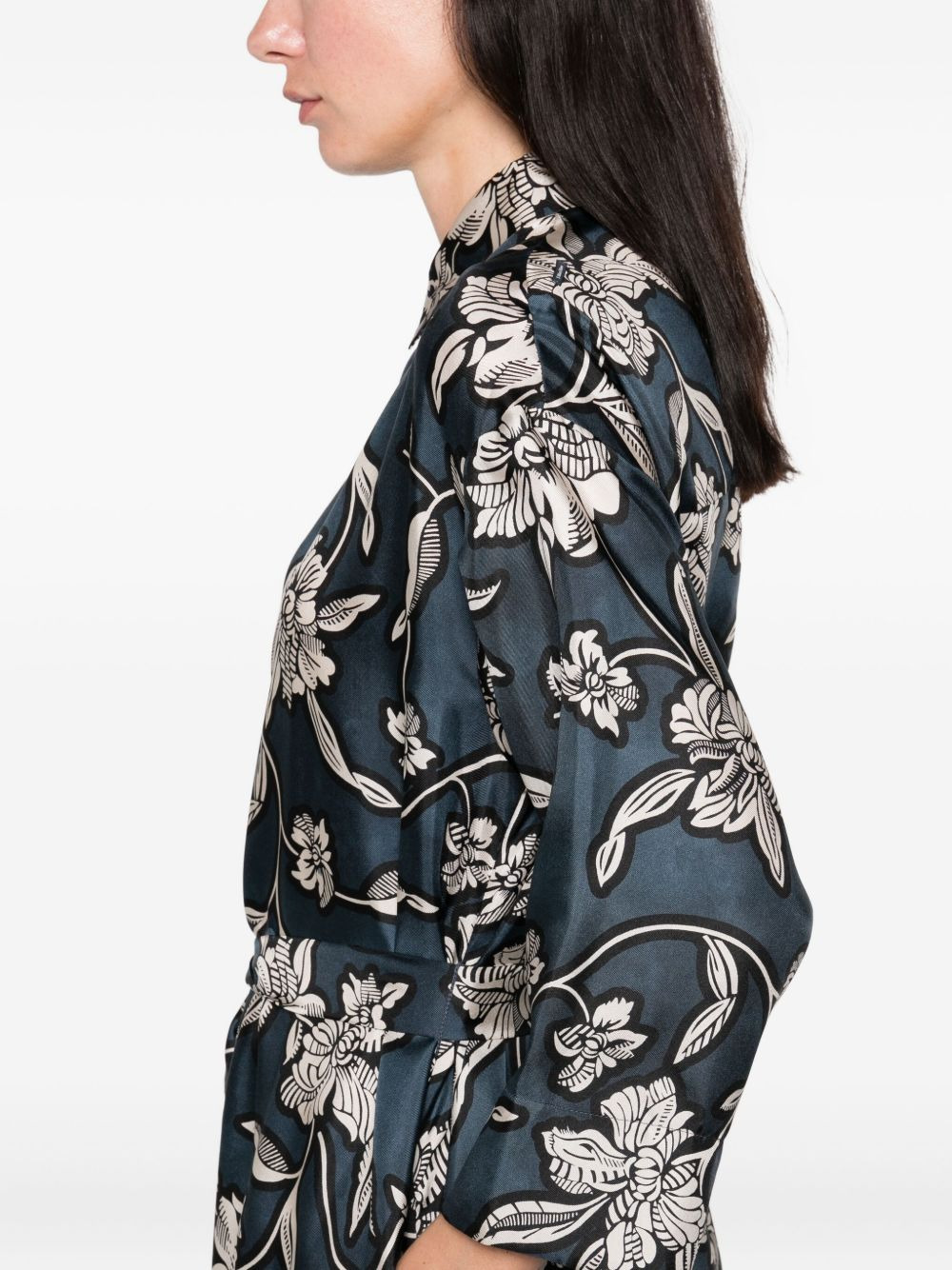 floral-print shirt dress - 5