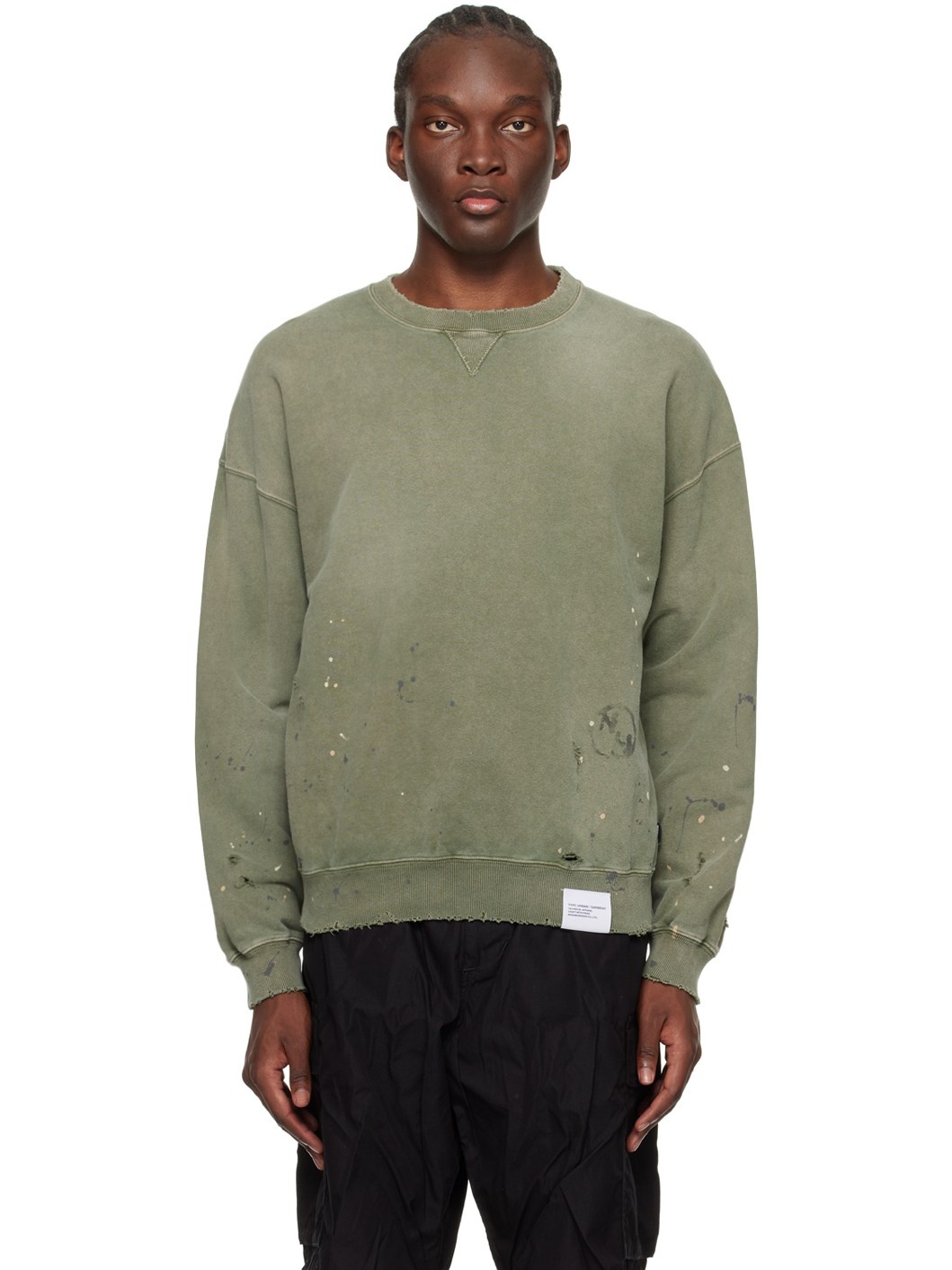 Khaki Damage Sweatshirt - 1