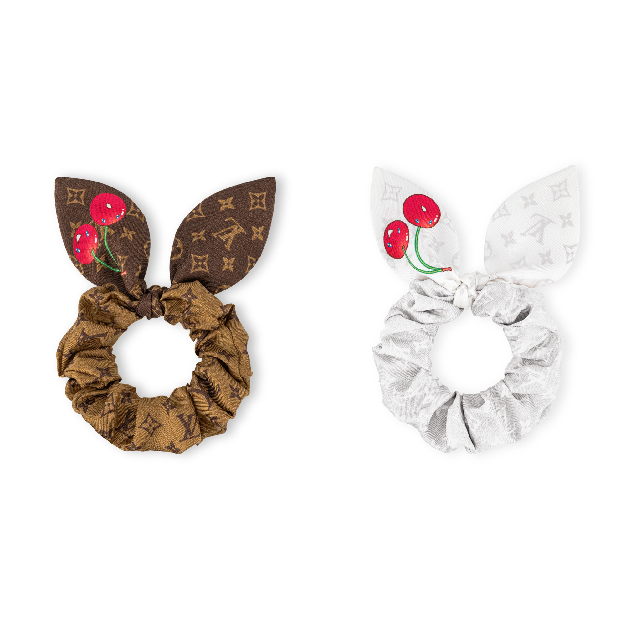 LV x TM Monogram Cerise Set of Scrunchies - 1