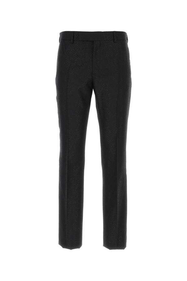 VERSACE Black Wool Blend Pant - 1