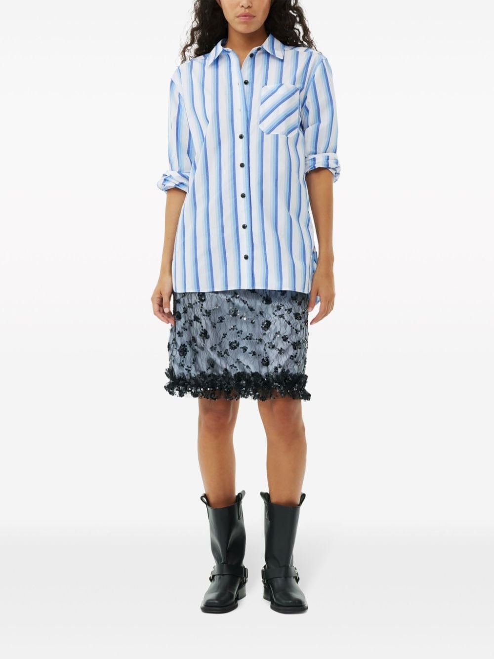 striped organic cotton shirt - 2