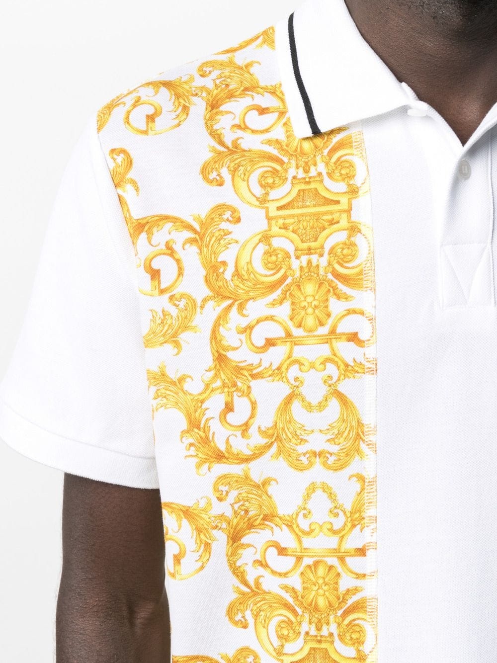 Barocco-print polo shirt - 5