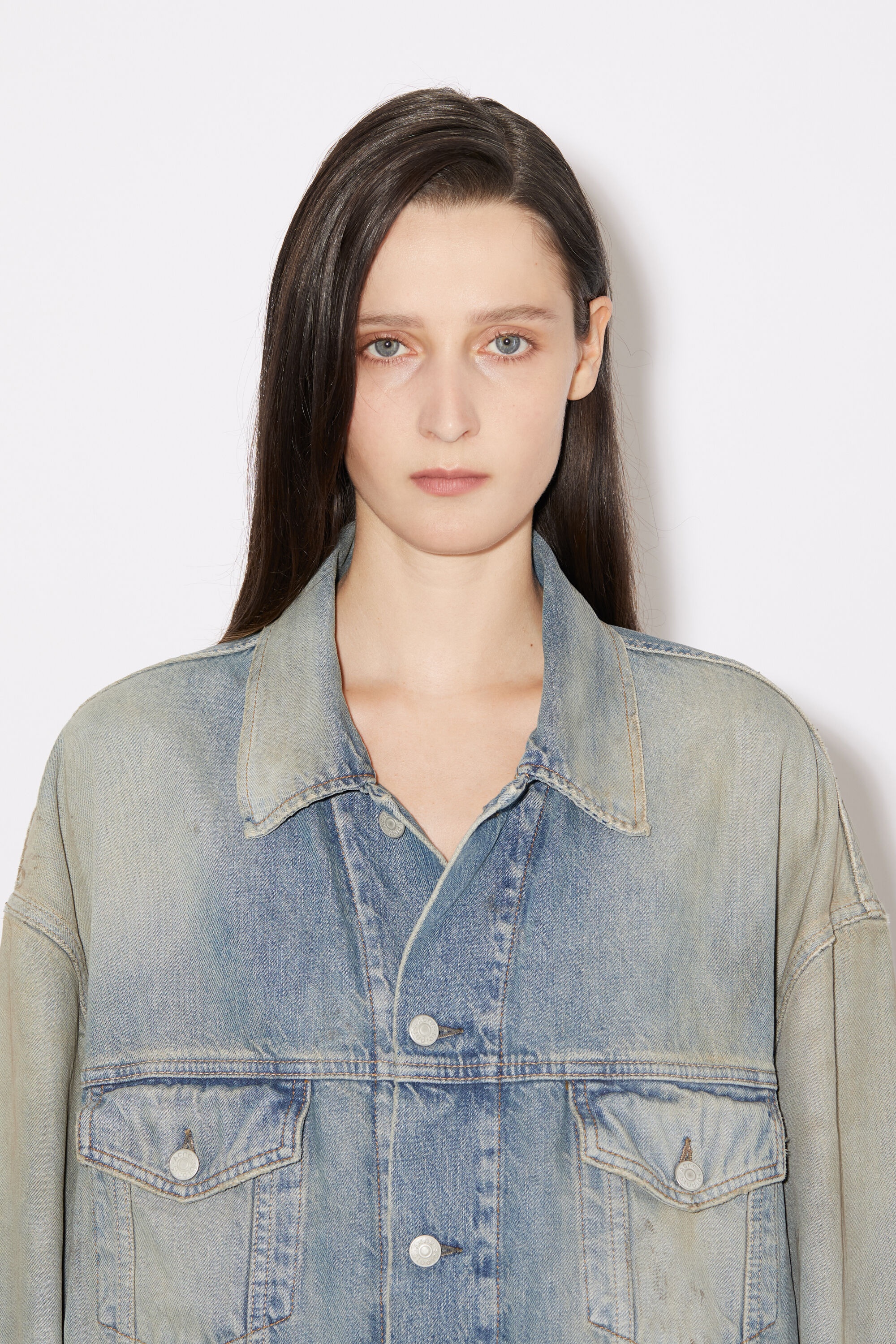 Oversized fit denim jacket - Light blue - 6