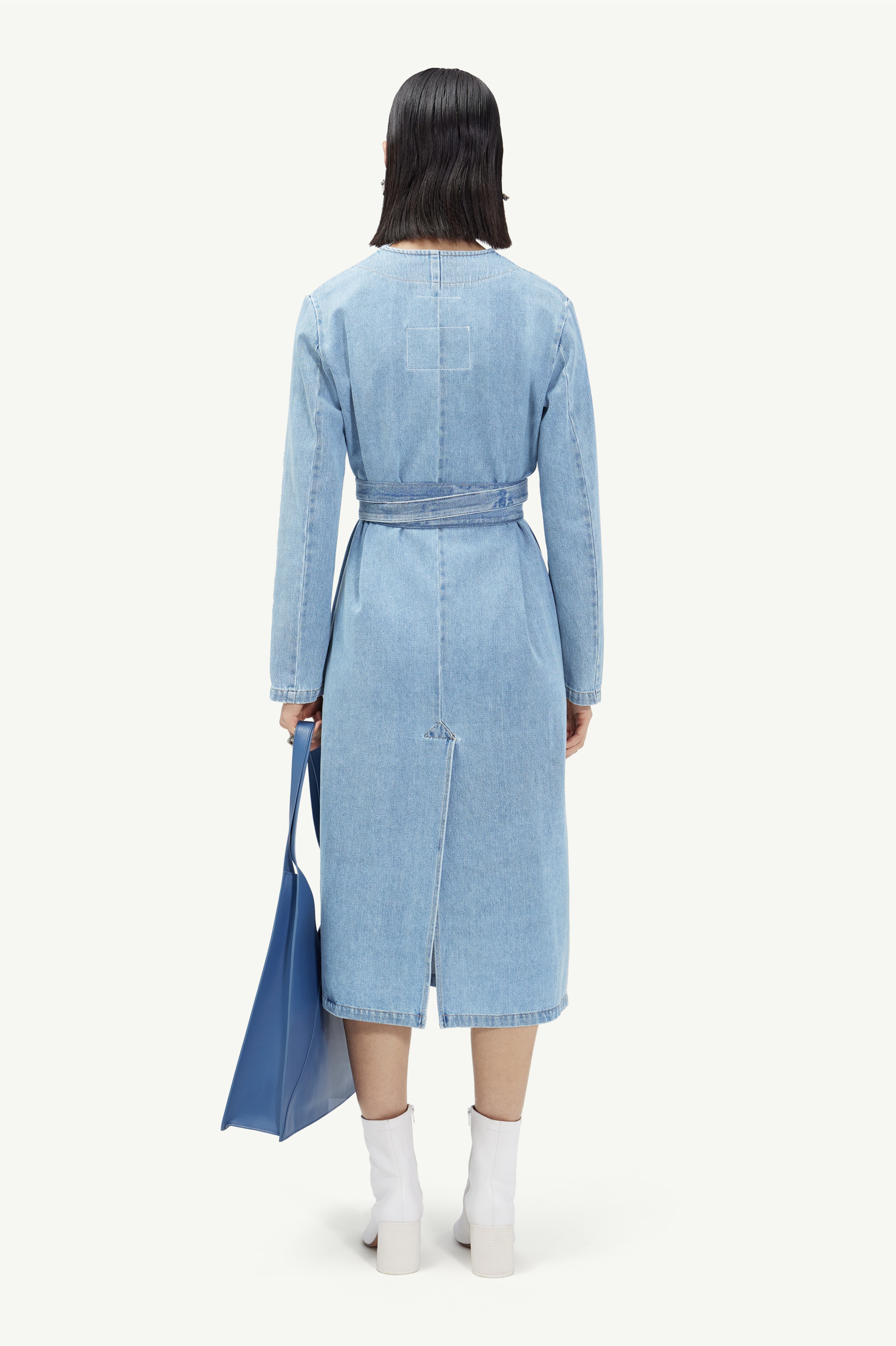 Collarless trench coat - 4