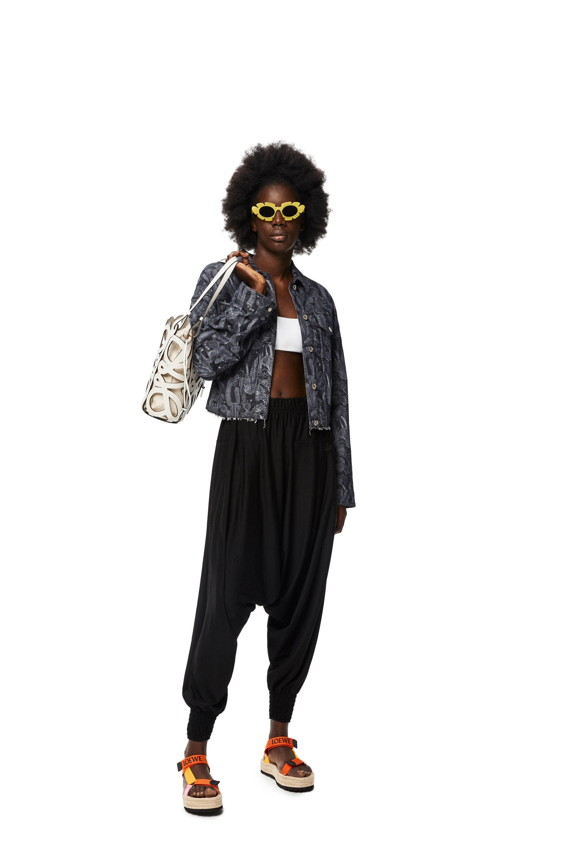 Cropped cactus jacket in denim - 2