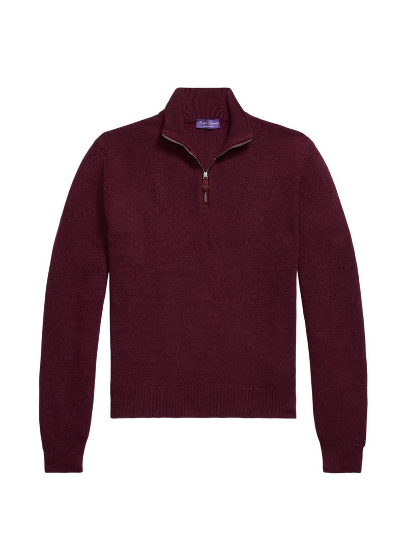 Birdseye quarter-zip sweater 1