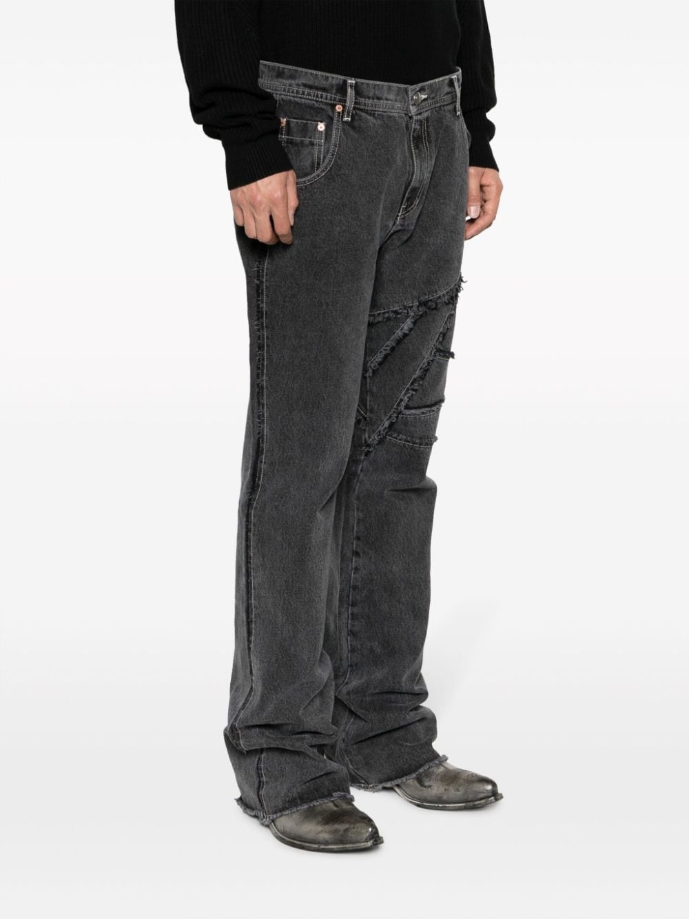 Ghentel raw-cut flare jeans - 3