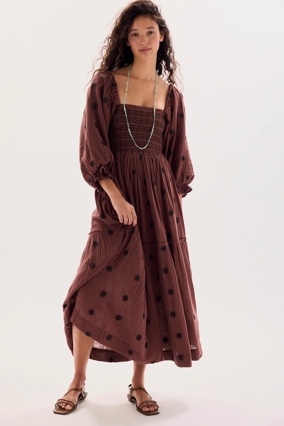 free people dress embroidered Real Love Embroidered Dress