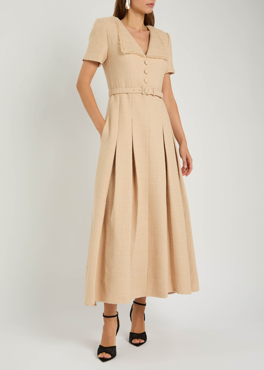 Roland Mouret Belted Bouclé Maxi Dress - 4