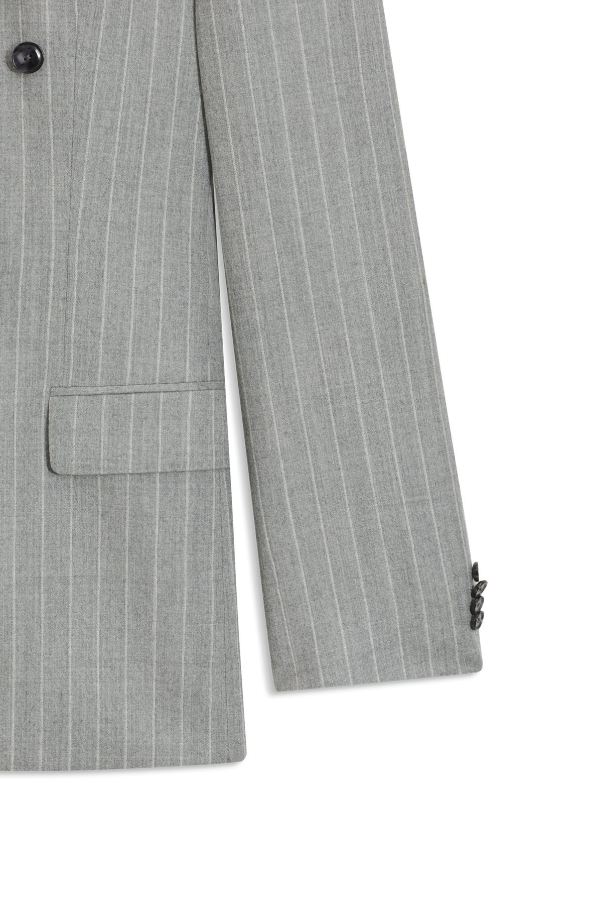 SLIM-FIT TWO-PIECE SUIT IN PINSTRIPE VIRGIN WOOL - 9