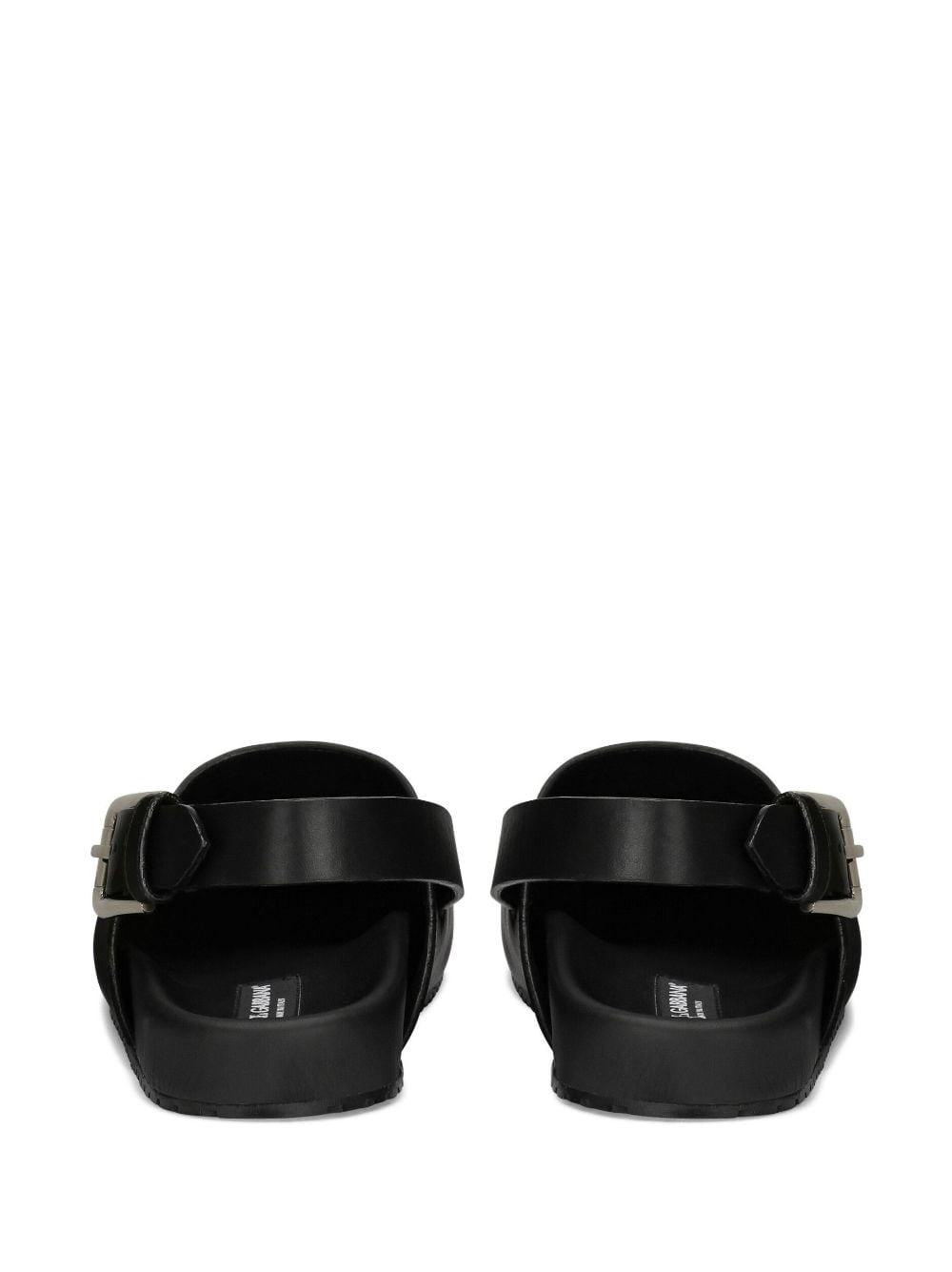LOGO-PLAQUE BUCKLED LEATHER SANDALS - 3