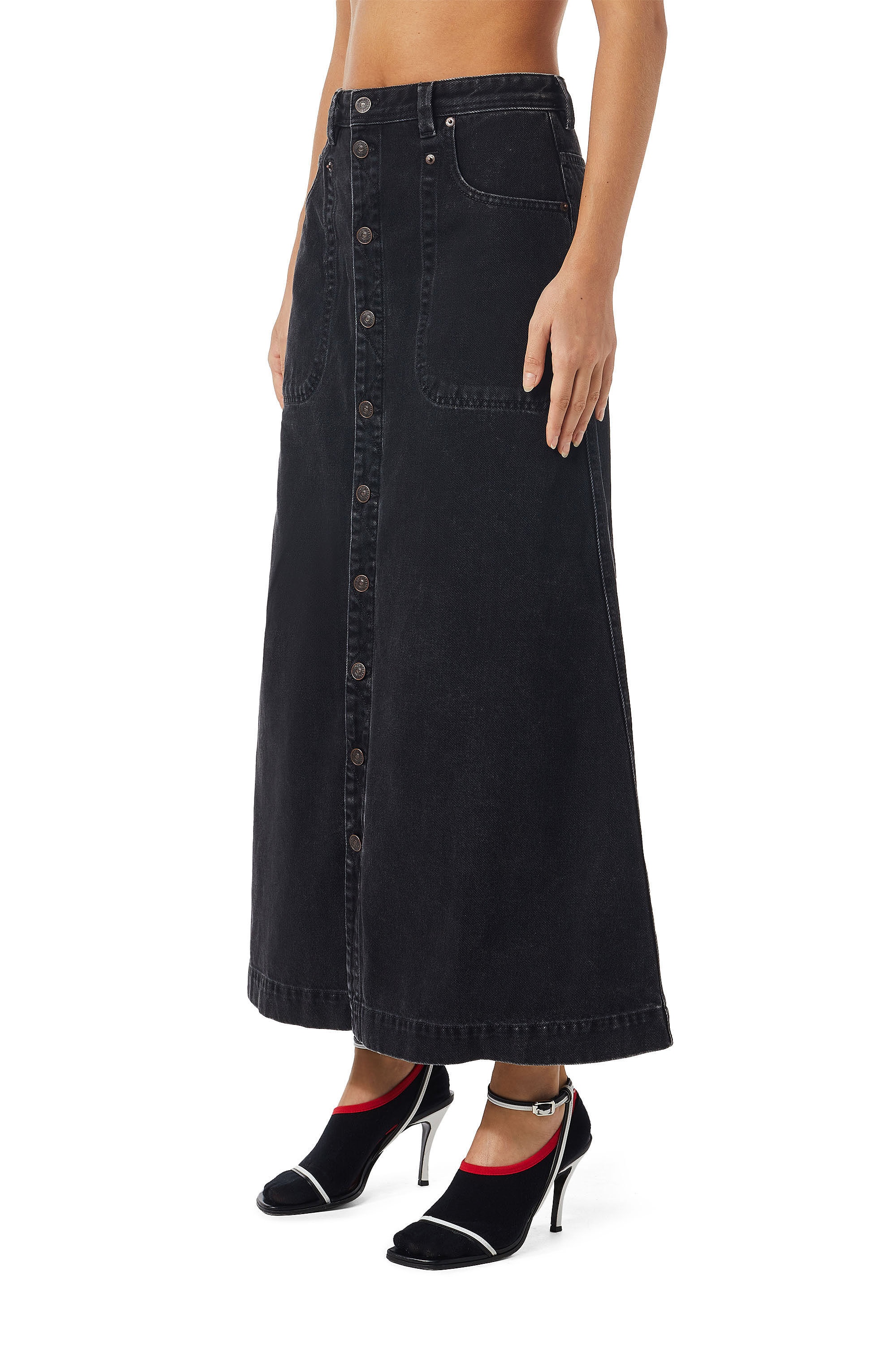 DE-ALBUS-L A-LINE LONG SKIRT - 5