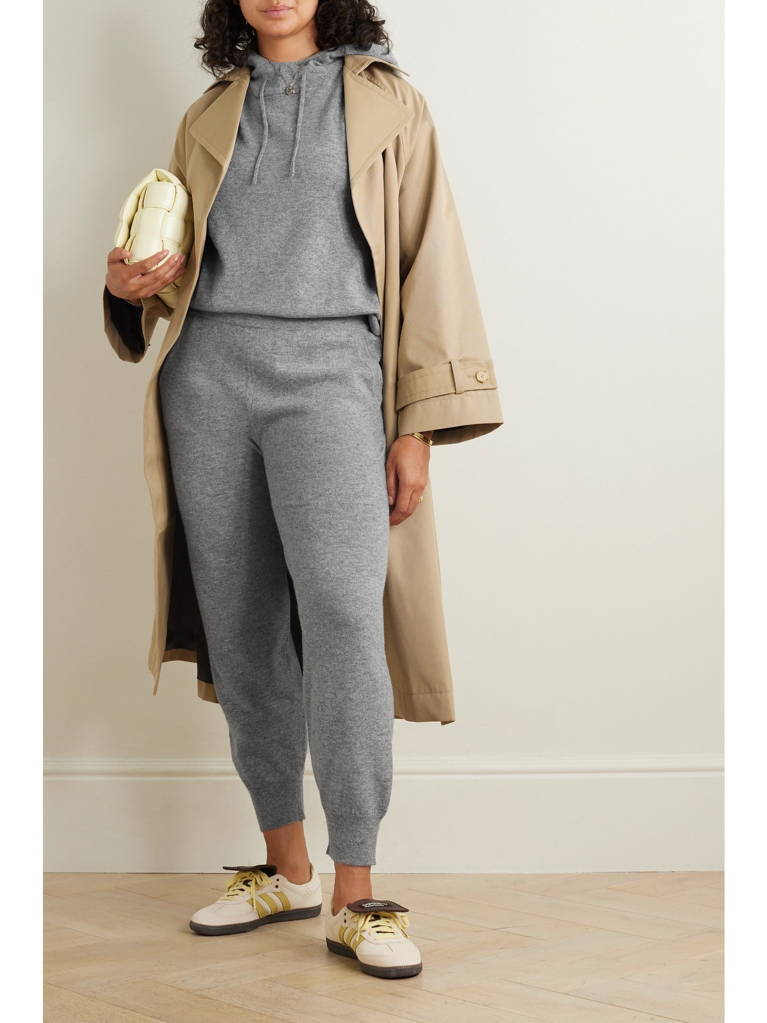 Cashmere hoodie and track pants set Gray - 2
