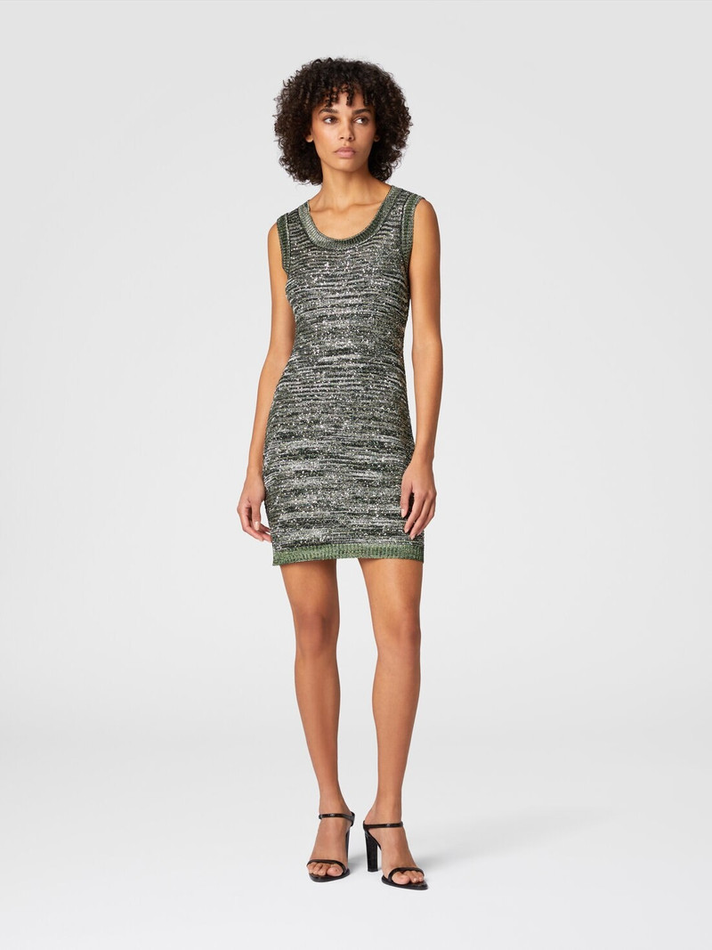 Missoni Sleeveless mini-dress in slub knit with sequins outlook