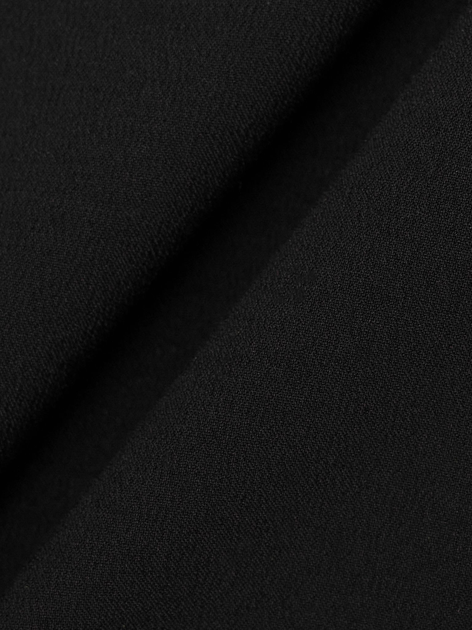 Lena strapless gathered cotton-blend poplin top Black - 4