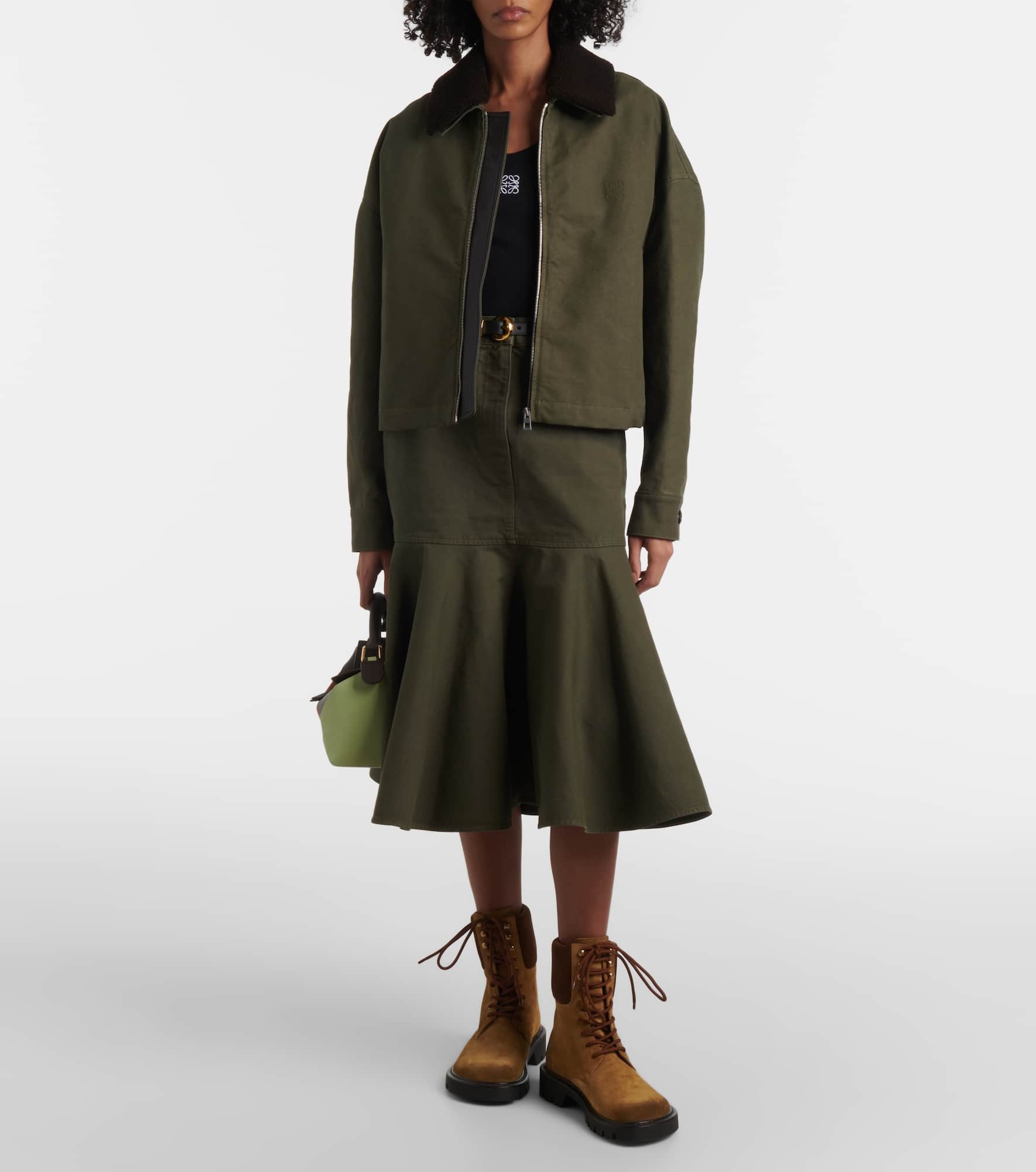 Shearling-trimmed cotton twill blouson - 2