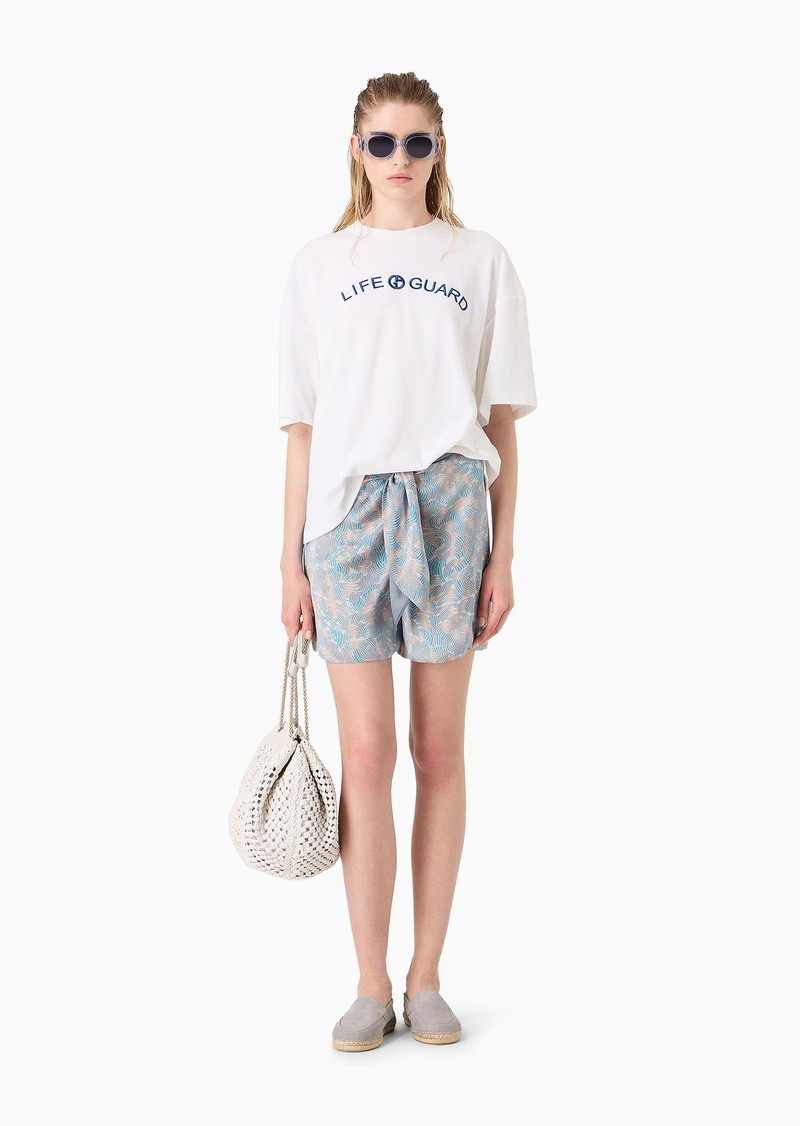 GIORGIO ARMANI Printed silk shorts outlook