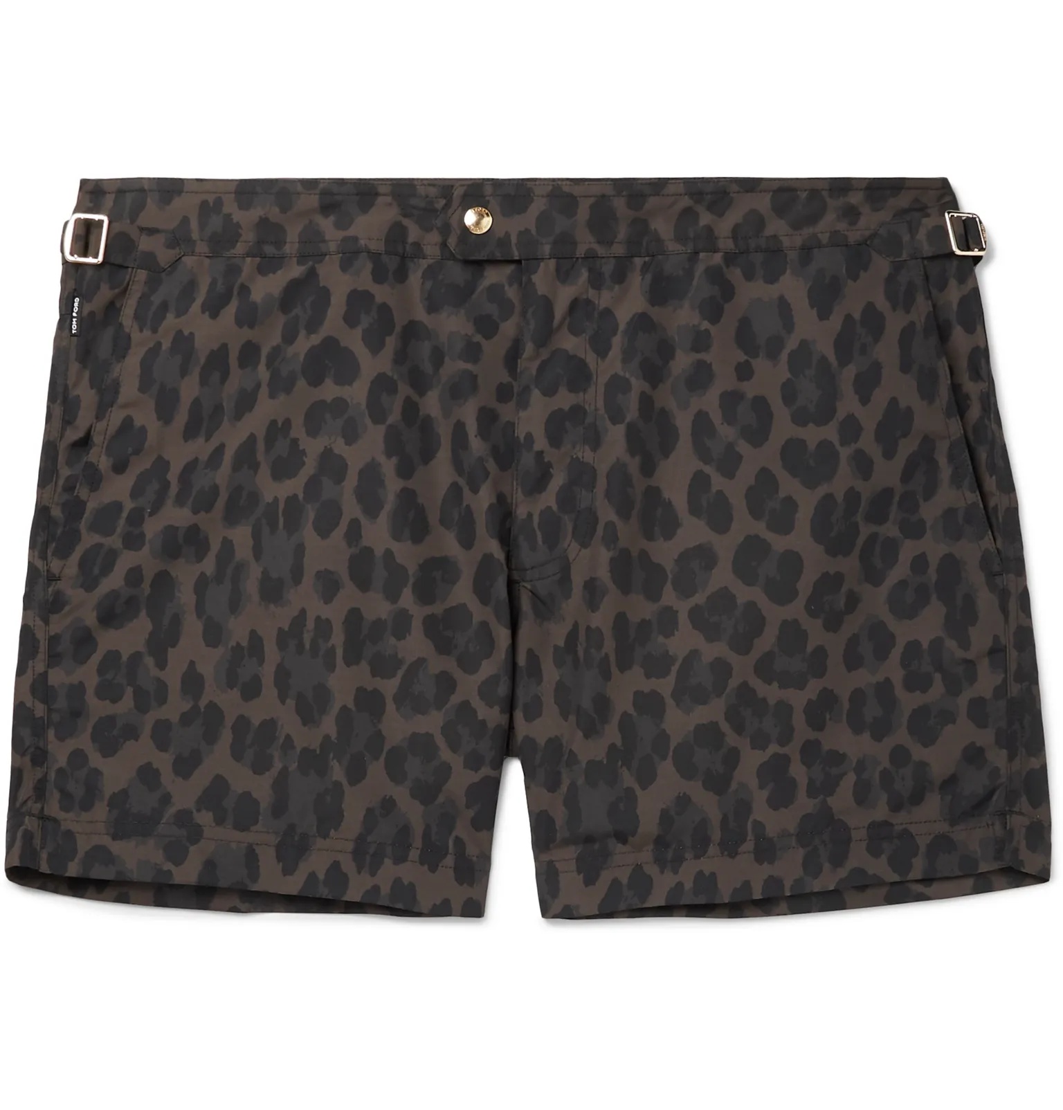 Slim-Fit Short-Length Leopard-Print Swim Shorts - 1