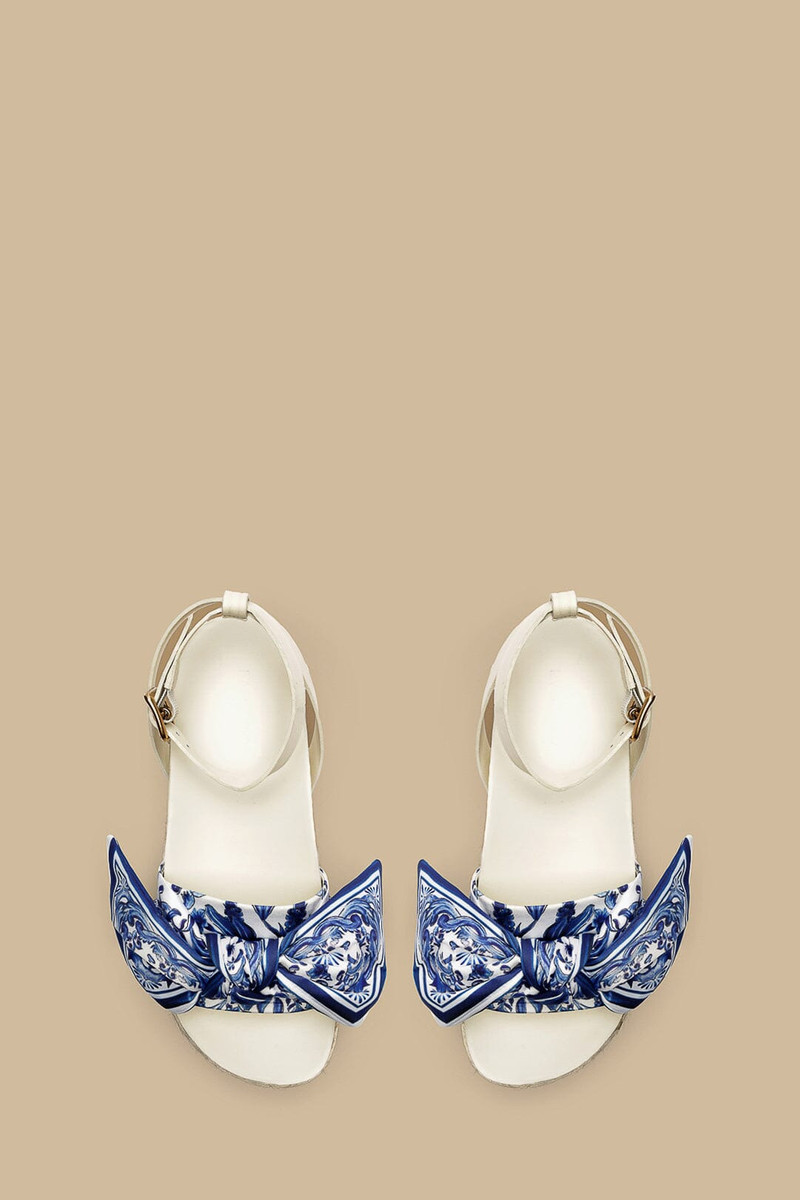 Ivory Scarf Espadrille Flatform Sandal 5