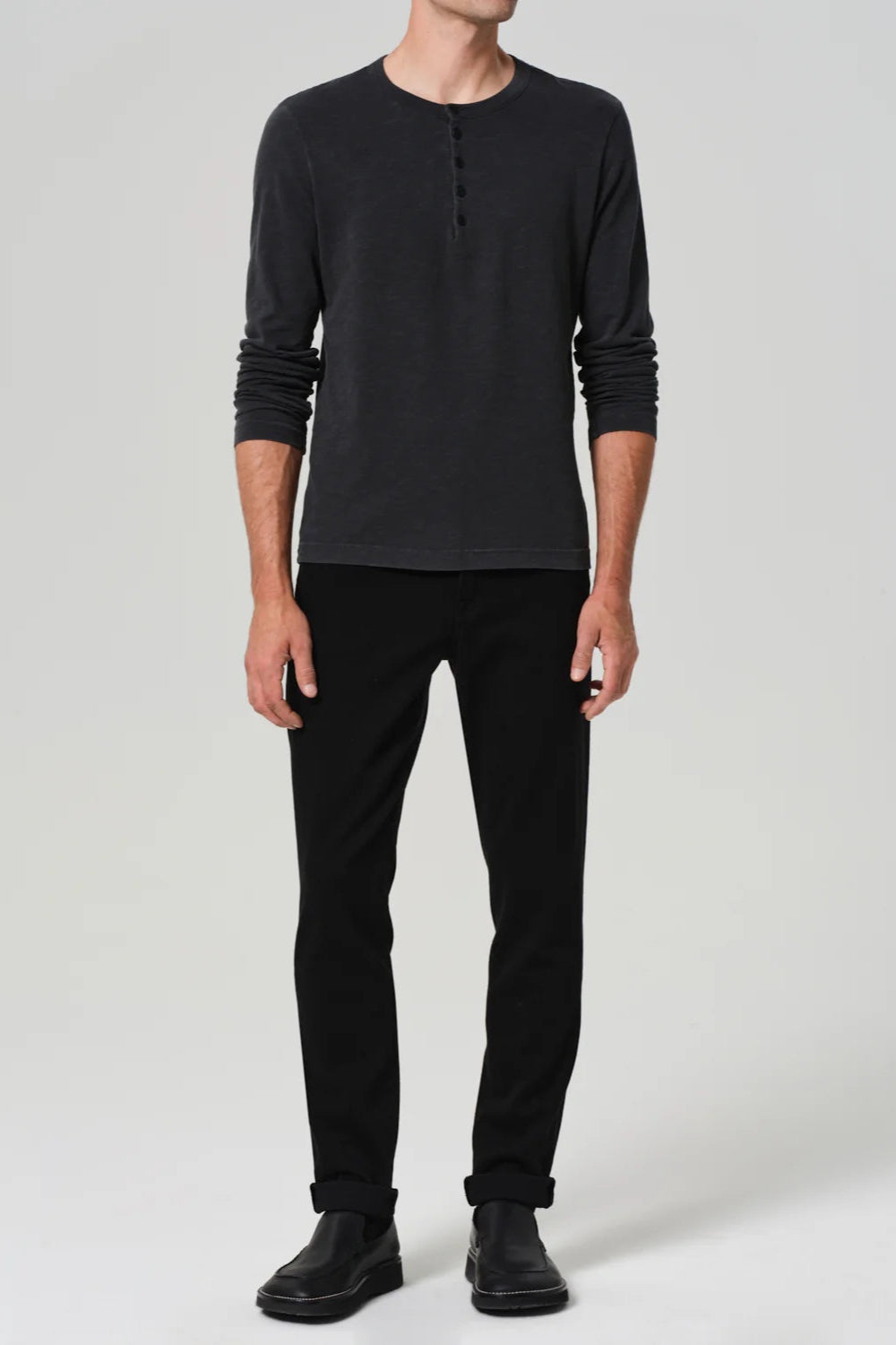 London Tapered Slim Cashmere Denim in Starless - 2