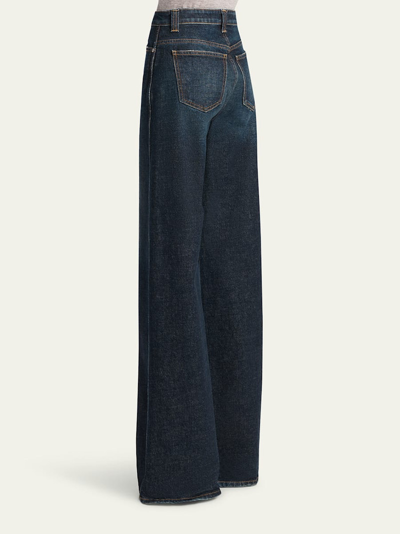 KHAITE Dane High-Rise Wide-Leg Jeans outlook