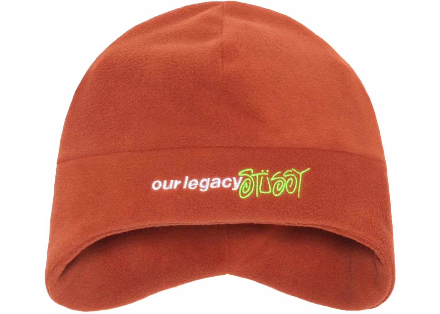 Stussy x Our Legacy Workshop Polar Fleece Beanie Rust - 1