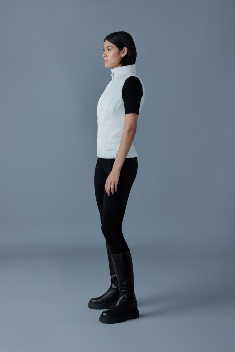 AURELIA Smocked detail light down vest 3